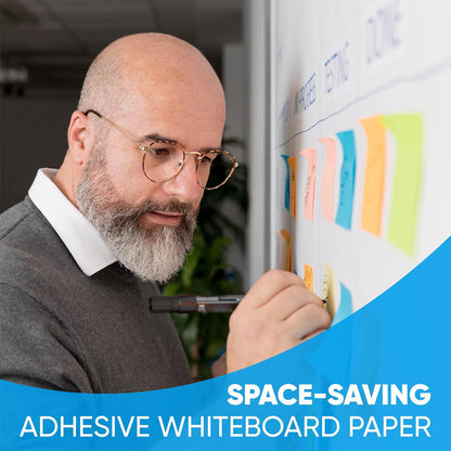 YOUNGJQ Magnetic Whiteboard for Wall 60" x 36”, Self-Adhesive Magnetic Dry Erase White Board Sticker, Peel and Stick Wallpaper, Easy to Write and Clean for Office Home Playroom