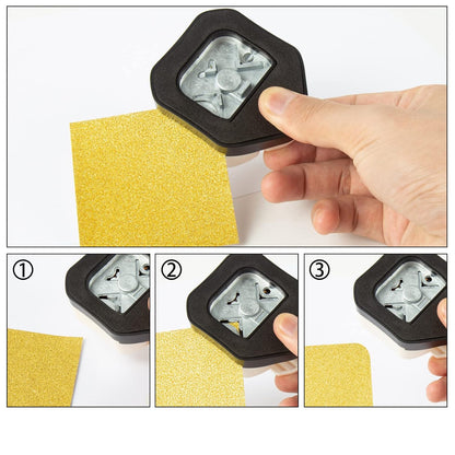 QIQQIKIN Corner Hole Punch 4mm Circle Cutter Punch +R5mm+R10mm 3-Way Corner Rounder Paper Punch,Cardstock,Laminator,Photocards,Scrapbooking,Die Cuts for Card Making,Junk Journal Supplies Clearance