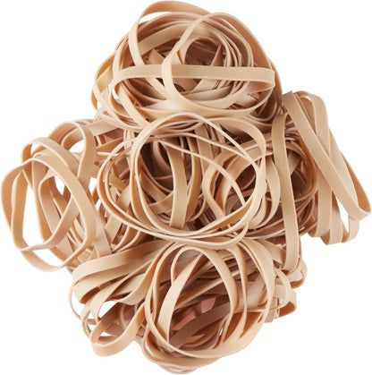 Amazon Basics Rubber Bands, Size 64 (1/4"), 320 Bands/1 lb Pack, 3-Pack, Tan