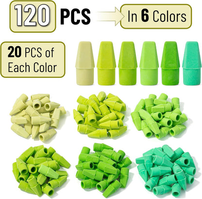 Mr. Pen- Pencil Erasers Toppers, 120 Pack, Colorful, Latex Free, No Smudge, Mr Pen Erasers for Pencils
