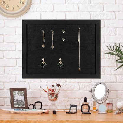 TORASO Cork Board Bulletin Board, Cork Boards for Walls with Pins, Eye Bolts, gaskets, Screws, Pin Board for Office, School and Home (All Black, 11“x14.5” - 2p)