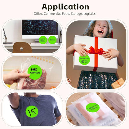 PARLAIM 3”Color Coding Labels Stickers,4Rolls/2000per Dispenser Box Round Adhesive Circle Dot Stickers for Inventory Office Home (Green)