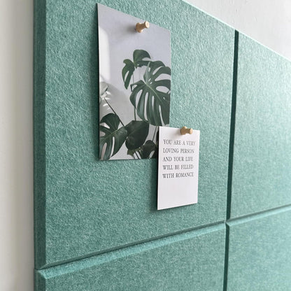 Large Cork Board for Office Wall Decor,48"x36"-12 Pack Felt Wall Tiles with Safe Removable Adhesive Tabs, 1/2" Thick, Felt Bulletin Board Pin Board Cork Boards for Walls - Sage Green