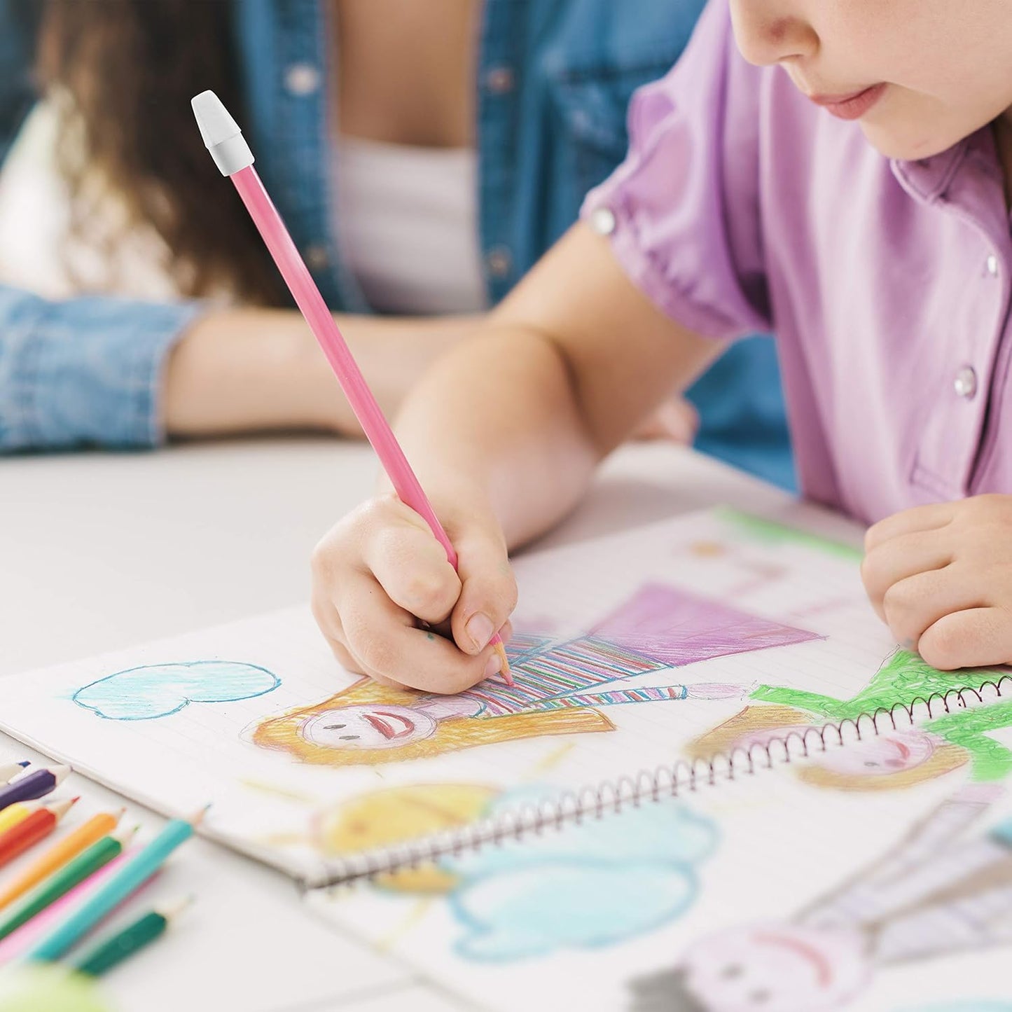 Mr. Pen- White Pencil Top Erasers, 120 pcs, Eraser Caps for Pencils, White Pencil Head Erasers for Pencils Tops