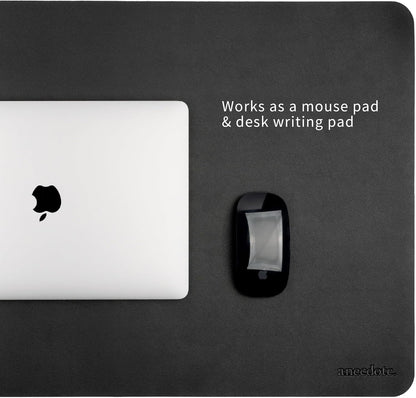 ANECDOTE Vegan Leather Desk Pad - 31.5"x17" Desk Mat for Your Office. This Quality Large Mouse Pad has Chic Elegance, Professional Look & Satisfying Touch - The Perfect Leather Mouse Pad for You!