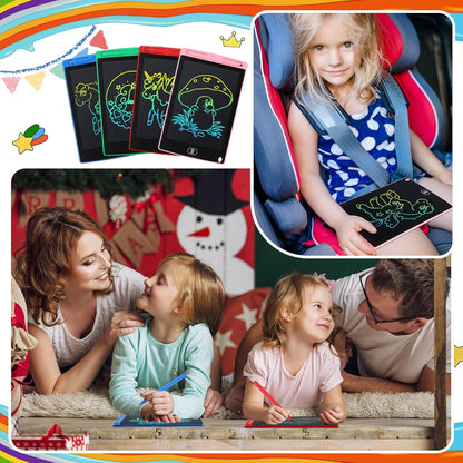 Zhehao 24 Pieces LCD Writing Tablet Doodle Board 8.5 Inch Colorful Reusable Screen Board Pad Reusable Drawing Writing Learning Educational Pad Toys for Girls Boys 8-10 3-10(Classic Round Style)