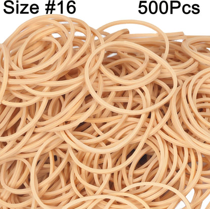 Rubber Bands Size#16,Elastic Band Beige #16 Small Rubber Band 500Pcs For Office Home Supplies(2-1/2" x 1/16'')