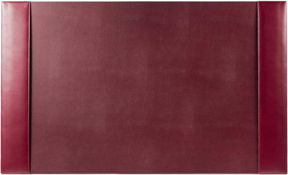 DACASSO Bonded Leather Desk Pad with Side Rails - Luxury Leather Desk Blotter for Writing - Padded Executive Desk Surface Protector - ( Burgundy, 30” x 18”)
