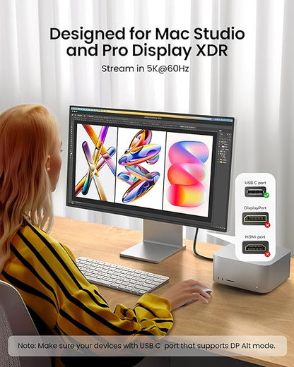 Silkland USB C Monitor Display Cable 3.3FT 4K@144Hz/60Hz, 8K USB C 3.2 Gen 2x2 Video Cable, 20Gbps Data Transfer, 240W PD Charging, Type C Compatible for iPhone 17, MacBook, CarPlay, Portable Monitor