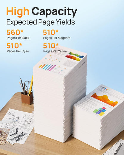 E-Z Ink Compatible LC401XL Ink Cartridge Replacement for Brother LC401 XL LC401XL LC 401 Ink High Yield to use with Brother MFC-J1010DW MFC-J1012DW MFC-J1170DW DCP-J1800DW DCP-J1140DW Printer (4 Pack)