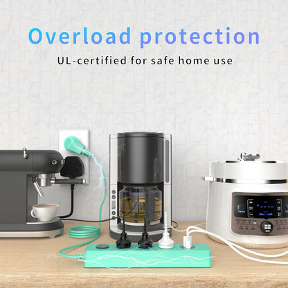 SOLL IPX9 Outdoor Power Strip Weatherproof, Surge Protector Power Strip with 3 Outlet and 3 USB Charging Ports(2 USB C), 5.18FT Extension Cord for Patio, Garden, Bathroom, Kitchen, Garage, Office