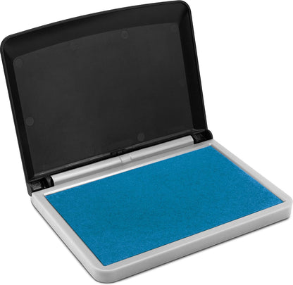 MaxMark Large Premium Sky Blue Ink Stamp Pad - 2-3/4" by 4-1/4" - Premium Quality Felt Pad
