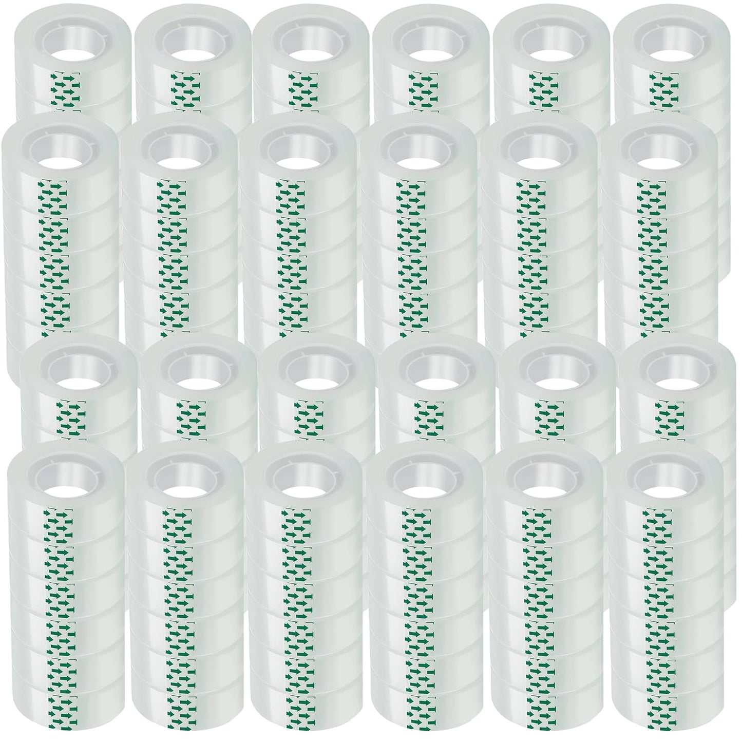 144 Rolls Transparent Tape Refills Rolls Each Rol 1 inch Corel 3/4 x 900 Inches,for School,Office, Home.