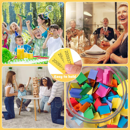 Kosiz 2000 Sheets Raffle Ticket 25 Bid Chinese Auction Tickets Tricky Tray Basket Raffle Sheets for Back to School Class Rewards Carnival Door Prizes Events(Dark Yellow, Red, Lake Blue, Dark Green)