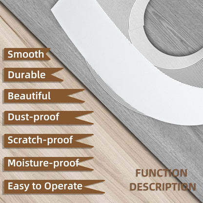 GSCIT Club White Edge Banding, 1 1/2 inch x 25ft Melamine Edge Banding with Hot Melt Adhesive Preglued Cabinet Edge Banding Flexible White Veneer Edging