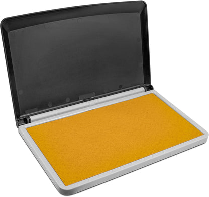 MaxMark Large Premium Dark Yellow Ink Stamp Pad - 3.5" x 6.25" - Quality Felt Pad