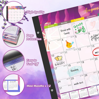 Gannyfer Desk Calendar 2025-2026 - 18 Month Large Calendar July 2025 - Dec 2026, 22" x 17" Desktop Pad Calendar, Office Supplies Perfect for Planning and Organizing In Your Home, School or Office