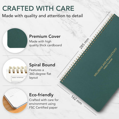 Zen & Flow - Undated Weekly Planner, Dashboard Desk Pad, To Do List Notepad, Productivity, Habit Tracker, Desk Notepad, Dashboard Planner