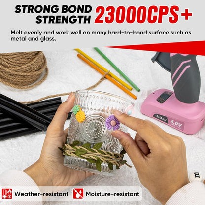 SHALL Full Size Hot Glue Sticks, 0.43” Dia x 8” Long, 100 Pack Black Glue Gun Sticks for All-Temp Glue Guns, Hot Melt Adhesive Glue Sticks Multipurpose for DIY Art Craft Sealing Repair Festival Decor