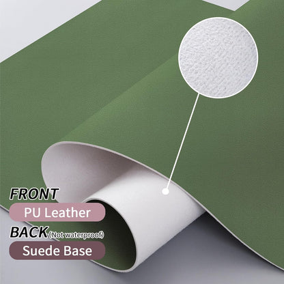 Bloss Green Desk Mat, Desk Matt for Desktop, Large Leather Desk Pad, Desk Pad Mat Waterproof, Computer Mat for Office/Home/Decor/Desk Protector(31.5 x 15.7 Inches)