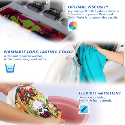 Premium DTF White Ink-DTF Transfer Ink for PET Film Refill Ink for ET-8550, XP-15000, XP600, I3200, L1800, Premium DTF White Ink Direct to Film Heat Transfer Printing(1000ml 33.8oz)