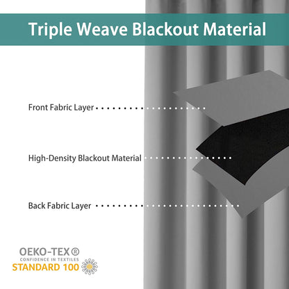 BONZER Room Divider Curtain Total Privacy Wall Extra Wide Grommet Room Darkening Curtains for Patio Sliding Glass Door, 108L x 150W Inch (9L x 12.5W ft), 1 Panel, Silver