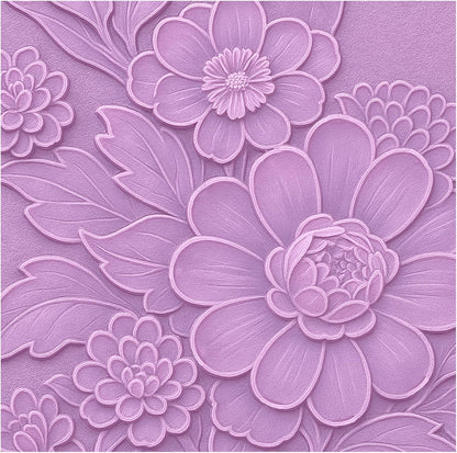 Classicseali 3D Embossing Folders,Transparent Embossing Folder, Flowers Floral Pattern, Embossed Plastic Embossing Folders for Card Making, for Scrapbooking, Paper Art, Art Supplies