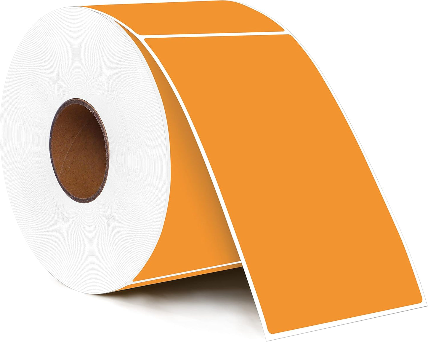 PARLAIM 5" x 3" Rectangle Color Coding Labels,500 per Inventory Labels Color Code Stickers Dispenser Box,Fluorescent Red Sticker Labels for Inventory,Family School Storage Bins Label(Orange)