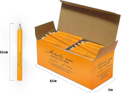 Mini Golf Pencils Without Erasers - 192 Count - Classic Pre-Sharpened #2 HB American Pew Pencils Standard Hex Shaped Bulk Pack