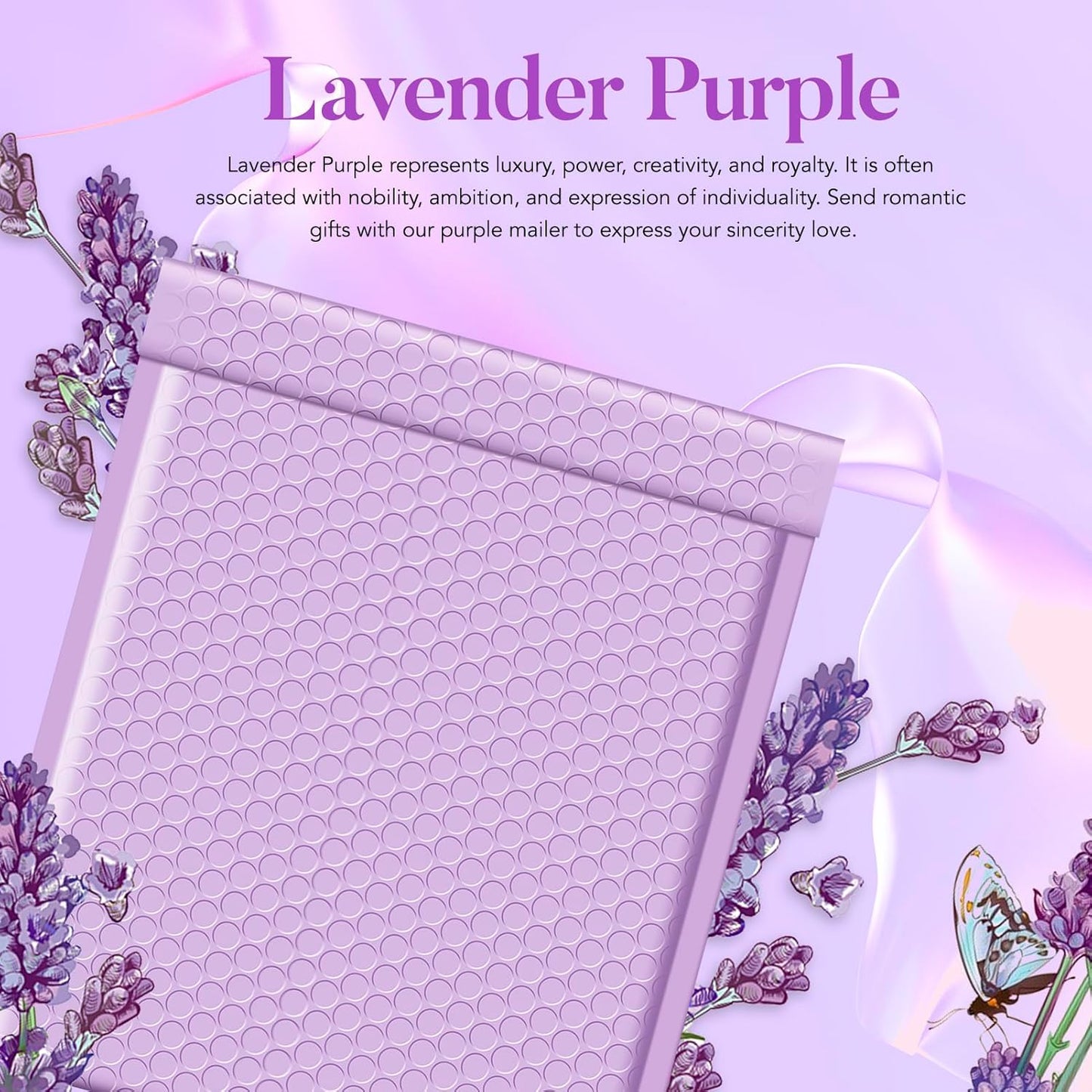 Fuxury Bubble Mailers 8.5x12" 40 Pack Large Bubble Envelopes Usable 8.5x11" Thick Cushioning Mailer for Mailing Books Clothes Mothers Day Gifts Mailers Lavender #2