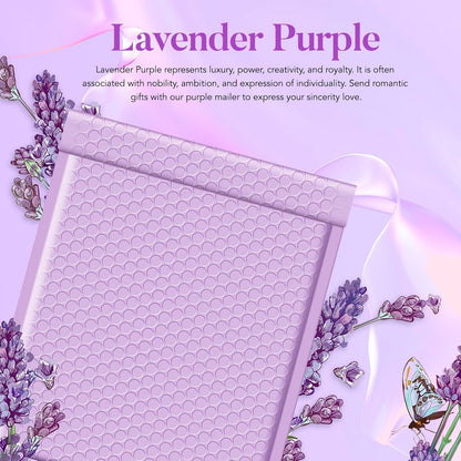 Fuxury Bubble Mailers 8.5x12" 40 Pack Large Bubble Envelopes Usable 8.5x11" Thick Cushioning Mailer for Mailing Books Clothes Mothers Day Gifts Mailers Lavender #2