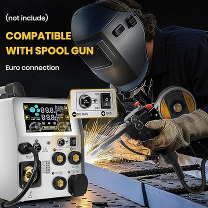 SSIMDER MIG Welder 6 in 1 Gas MIG/Flux Core/Spool/TIG/Stick/CUT 110V 220V 160A Welder Plasma Cutter Combo Welding Machine for Home DIY Outdoor Industrial Use