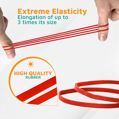 PlasticMill Rubber Bands - #33 Size - Red Rubberbands - 1LB/500 Count
