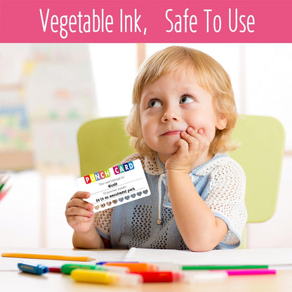 102 PCS Punch Cards, Heart Shaped Incentive Reward Cards Business Size Student Award Cards Boost Creativity & Skills Development for Business, Classroom, Kids Behavior, Students, Teachers, 3.5” x 2”