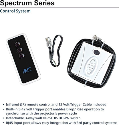 Elite Screens Spectrum, 84-inch Diag 4:3, Electric Motorized 4K/8K Ready Drop Down Projector Screen, ELECTRIC84V