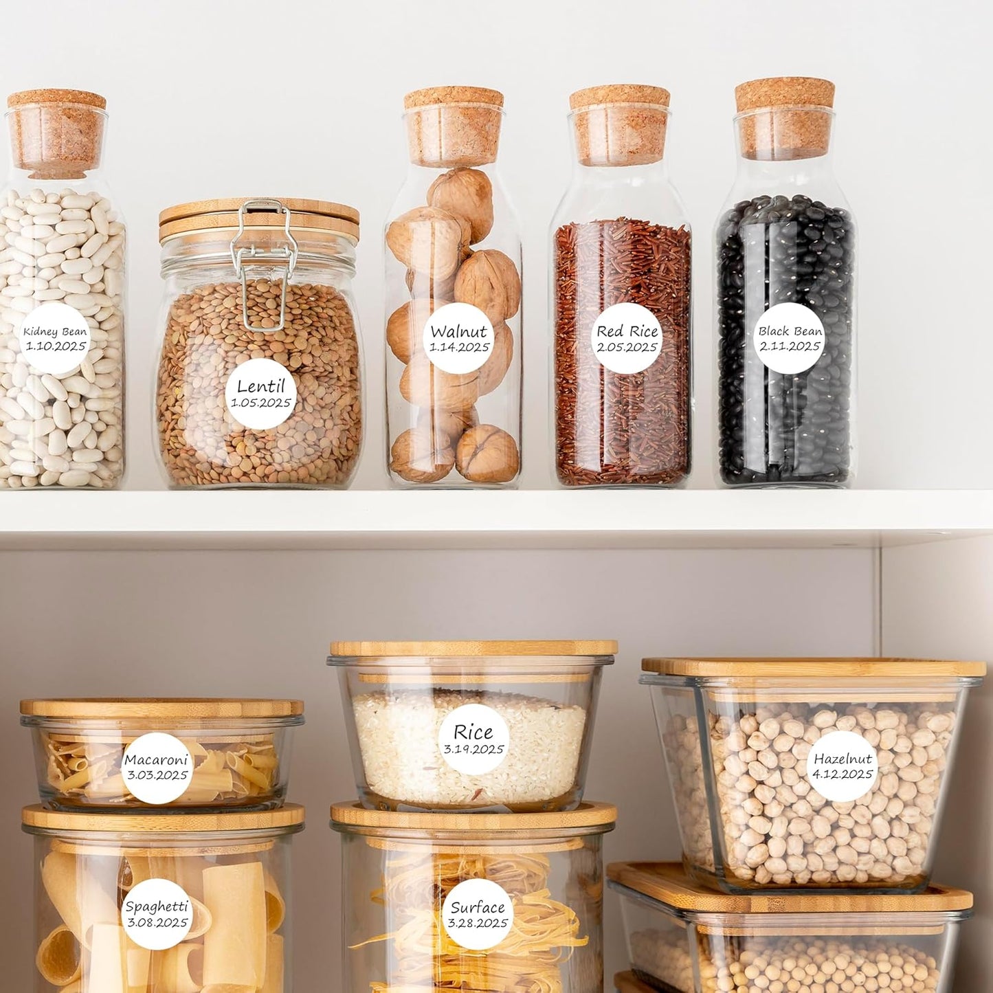 White 1 Inch Round Color Coding Labels with 4000 Dots, 4 Rolls - Bright Color Dot Stickers for File Folders, Inventory System - Highly Visible