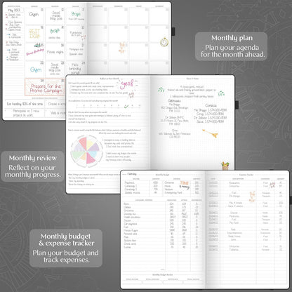 Legend Planner PRO Premium – Large Undated Weekly, Monthly & Budget Planner with Habit Tracker – Life Organizer for Time & Task Management, Goal Setting & Productivity – A4 Size (Black, New Cover)