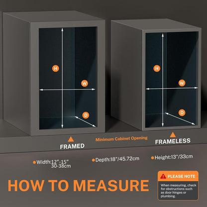 YJHome Pull Out Trash Can Under Cabinet with Soft-Close Slides, Garbage Can Not Included, Cabinet Trash Can Pull Out Kit with Door Mounting Kit, Requires Minimum Cabinets Opening 12" W X 18" D