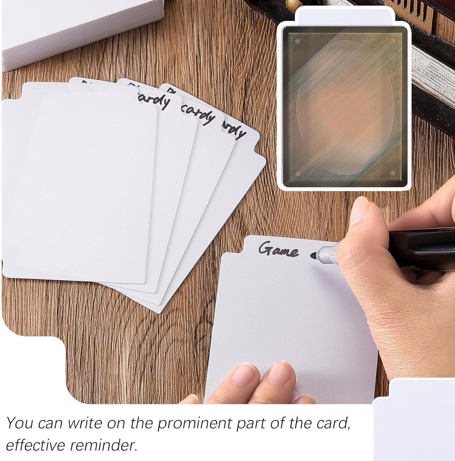 White Trading Card Plastic Divider Cards Sorting Tray Playing Separator Organizer Pages for Games Sports Supplies, 69 x 97 mm(100 Pieces)