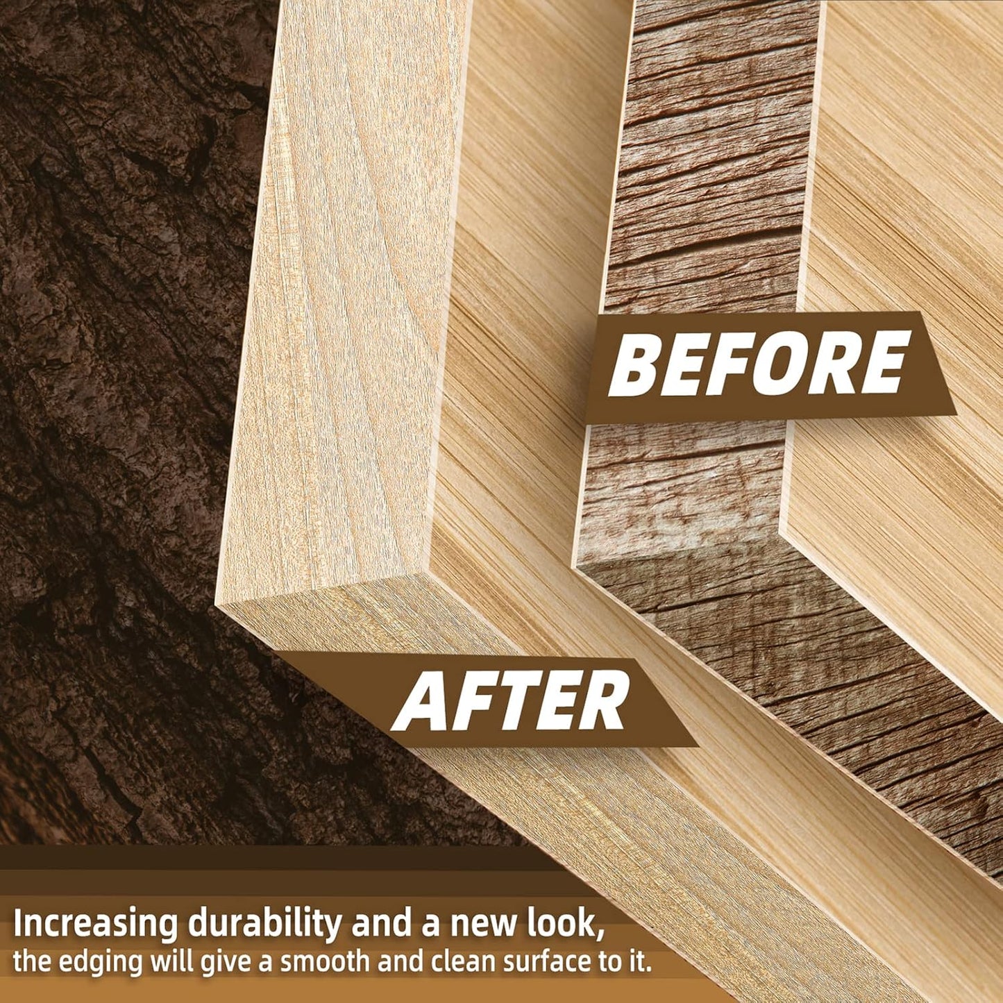 GSCIT Club Wood Veneer, 12 inch x 25ft Maple Edge Banding Preglued Flexible, Veneer Tape Banding for Cabinet Repair Furniture Restoration