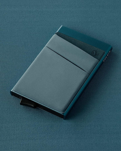 VULKIT Card Holder with Money Pocket Pop Up Wallet RFID Blocking Slim Metal Bank Card Case Holds 5 Cards and Notes