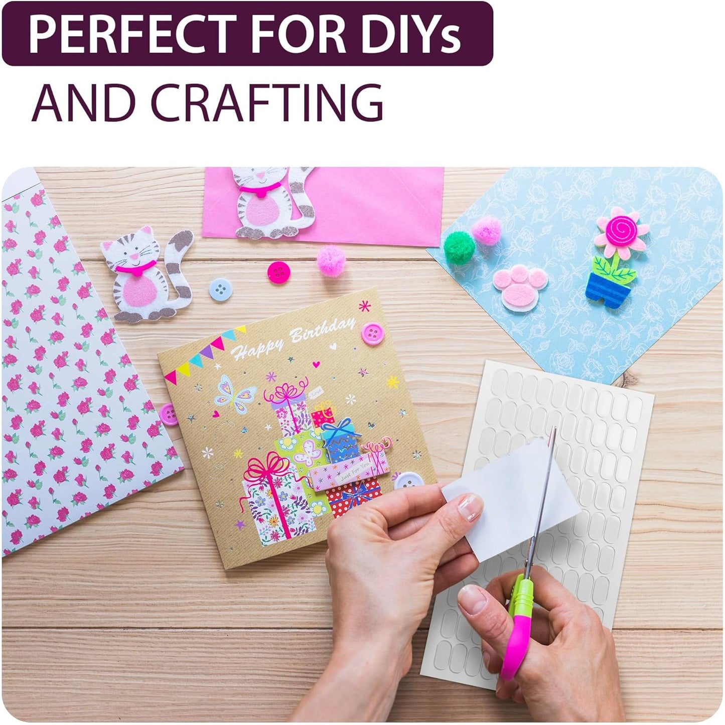 Gel Adhesive Dots 200PCs - Sticky Dots Clear Double Sided Removable - Sticky Tack for Collectibles & Figurines, Home Decor, Arts & Crafts - Clear Sticky Gel