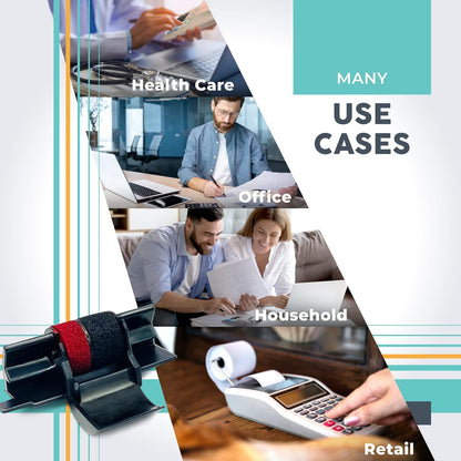 CATIGA IR-40T Ink Roller Cartridge for Printing Calculators and Adding Machines, Black/Red Pack of 2, Used with Casio HR-100TM HR-150TM HR-170RC, Sharp EL-1750V EL-1801V, CP30A CP90A