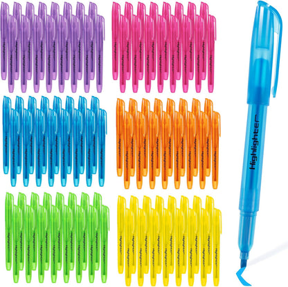 GORWARE 96 Pcs Highlighters, 6 Assorted Colors, Chisel Tip, Non-Toxic Markers for Highlighting at Home, School, or Office – Perfect for Adults & Kids (96)