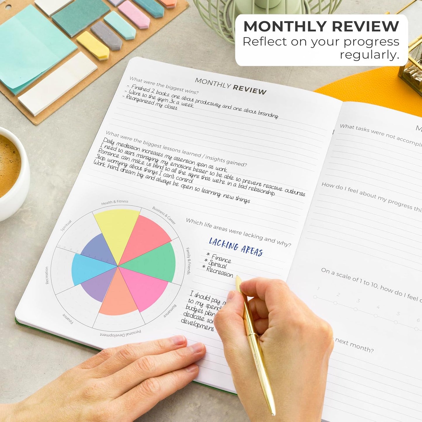 Clever Fox Planner PRO – Weekly & Monthly Life Planner to Increase Productivity, Time Management and Hit Your Goals, 8.5x11″ (Forest Green)