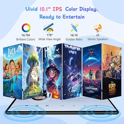 HAOVM Tablet 10 inch, 4G SIM Unlocked, Android 14 Tablet with SIM Card Slot, IPS Touch Screen, 2.0GHz Fast Processor,3GB+32GB+TF Expand,2.4G/5GHz WiFi,8MP Camera, GPS, Pink case