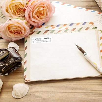 Personalized Return Address Labels - High Gloss Custom Mailing Labels on Sheets - Self-Adhesive Return Stickers for Envelopes with Crisp Printing Design (50-1000)