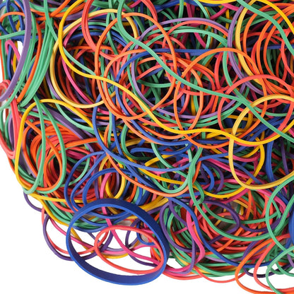 Rubber Bands Assorted Sizes 0.5lbs Multicolor Elastic Bands for Office supplies size:#16,#18,#19,#32,#33,#64,#117A
