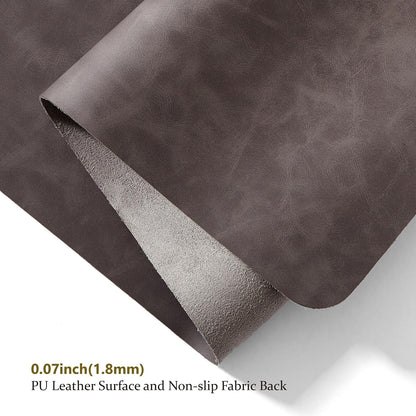 Distressed Leather Desk Mat - Non-Slip PU Desk Pad for Office and Home - Desk Organization and Accessories - Ideal for Large Mouse Pad and Desk Mats on Top of Desks(Slate Gray,31.5"x 15.7")