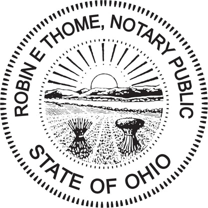 MaxMark Round Notary Pre-Inked Stamp for State of Ohio